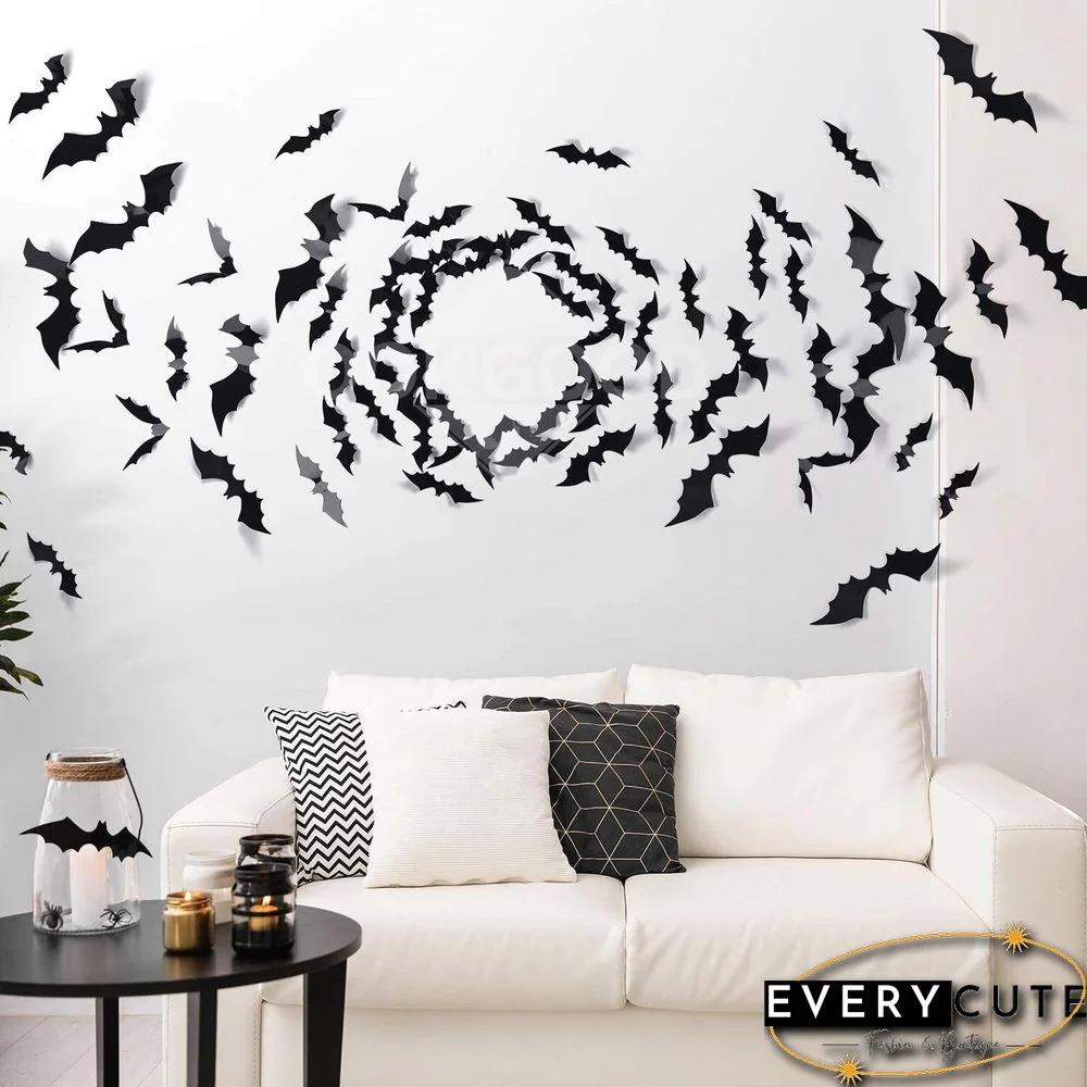 3D PVC Bat Wall sticker For Halloween Decoration