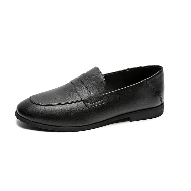 Colourp Colourp New Men's Leather Shoes Breathable Lazy Business Leisure One Foot Pedal Bean Shoes British Style Men's Shoes 7031-J