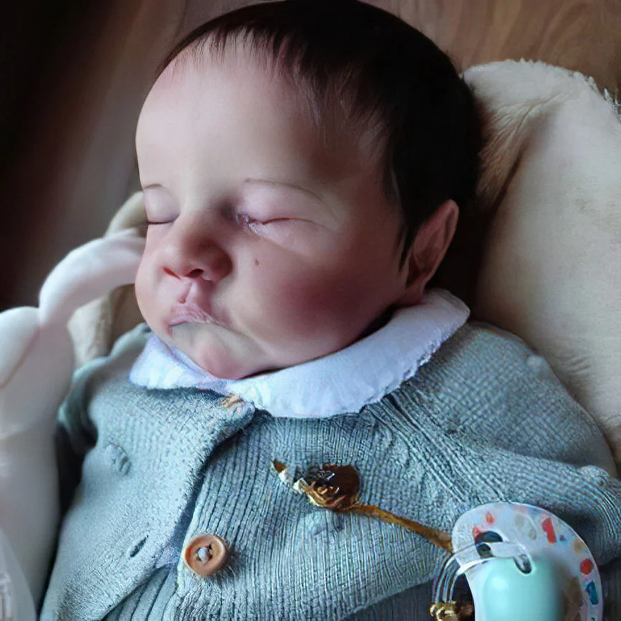 [New Series!] Real Newborn Reborn Baby Girl Realistic 12'' Eyes Closed Reborn Baby Doll Named Bailey