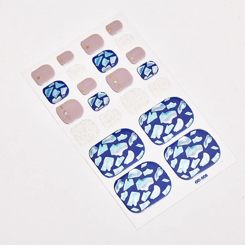 22 Tips/Sheet Designer Nail Decals Full Cover Nail Stickers Nail Designs Full Beauty Nail Art Stickers Creative Nail Decoration