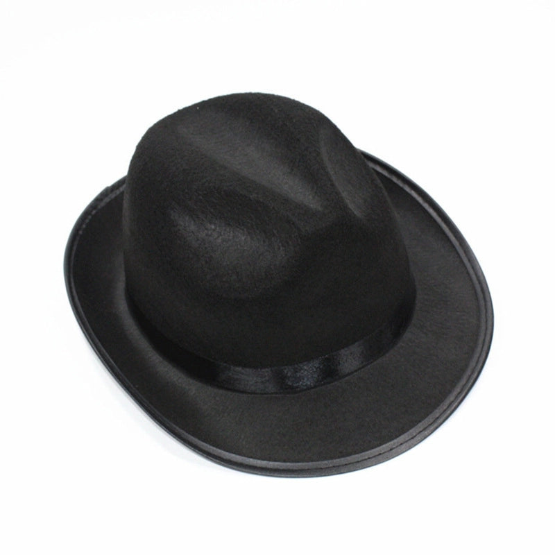 High Hat Retro British Gentleman Jazz Hat Magician Hat Performance Sequin Hat Rain Silk High Barrel Top Hat Non-woven Fabric