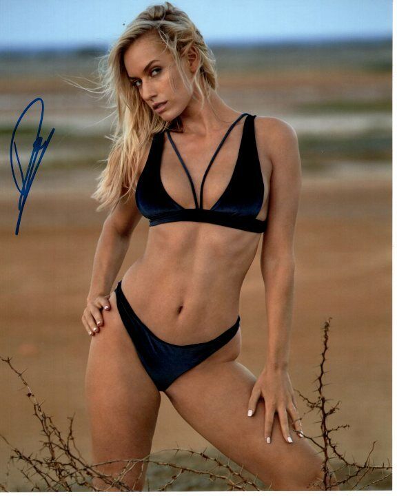 PAIGE SPIRANAC signed autographed SEXY BIKINI Photo Poster painting LPGA GOLF