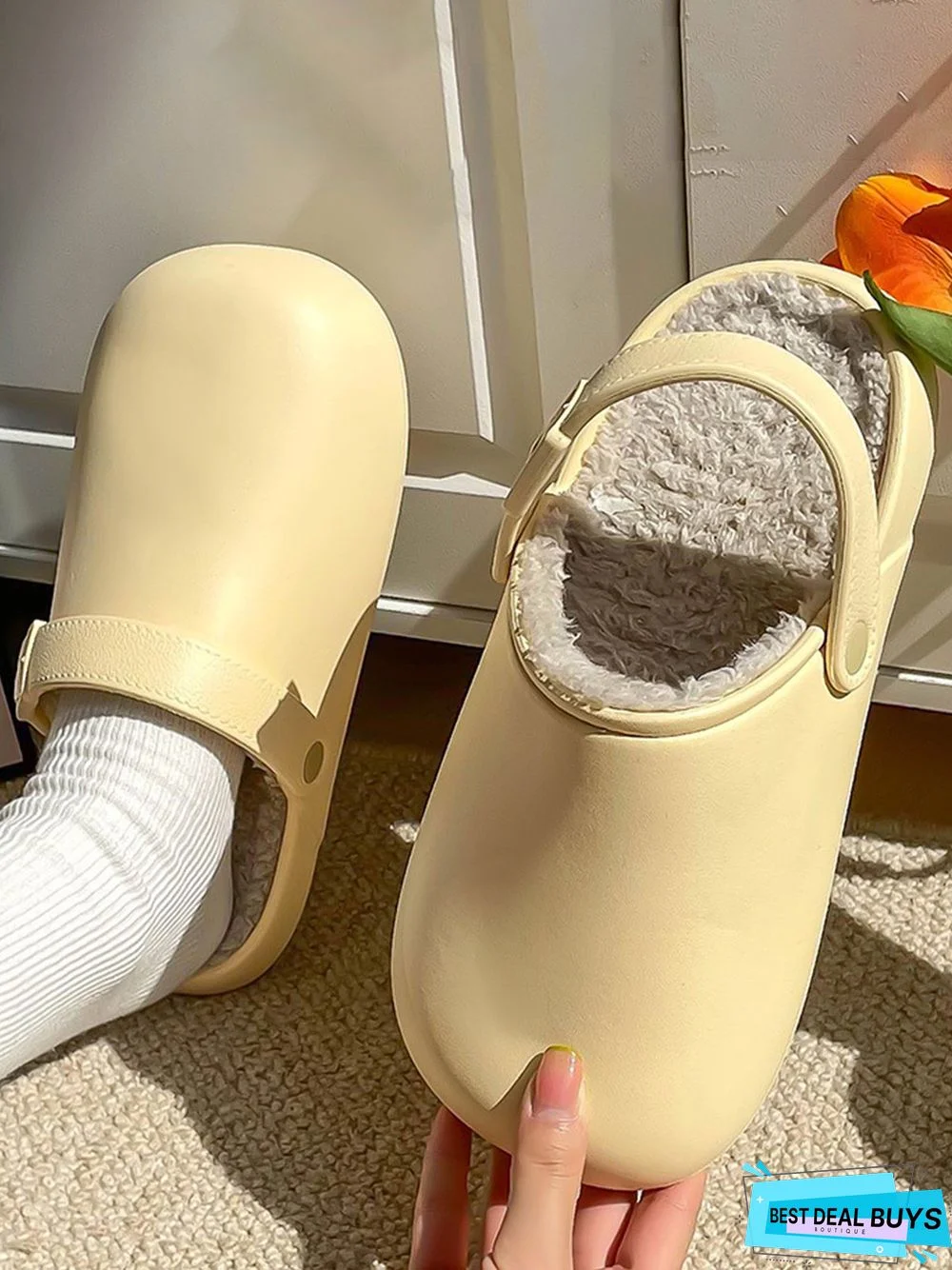 Waterproof Casual Winter Warm Lined Eva Sandals