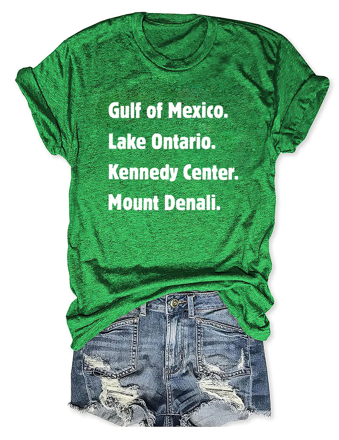 Gulf Of Mexico Lake Ontario Kennedy Center Mount Denali T-shirt