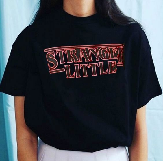 Big Little Letter Printed Stranger Things Series Tv Show Unisex Men Women T-Shirt Hipster Harajuku Short Sleeves - Life is Beautiful for You - SheChoic