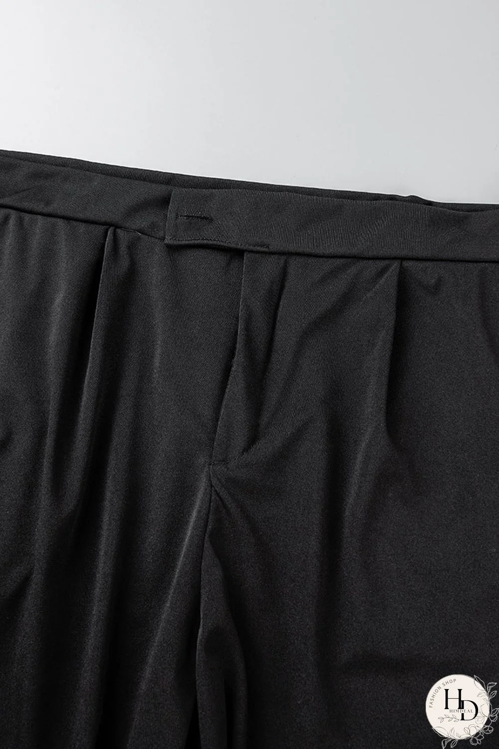 Black Casual Solid Patchwork Turndown Collar Plus Size Two Pieces