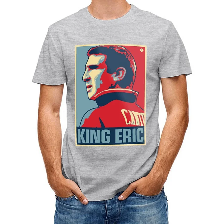 King Eric Cantona Inspired Poster Short Sleeve Soccer Culture Tee