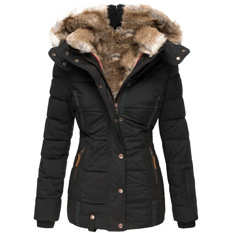 Winter Warm Fur Collar Coat