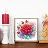 Rote Rose - speziell geformte Diamantmalerei - 30 * 30cm