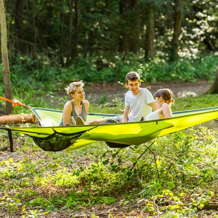 Giant 3-6 Person Camping Hammock w/ Anti-Roll Strap System