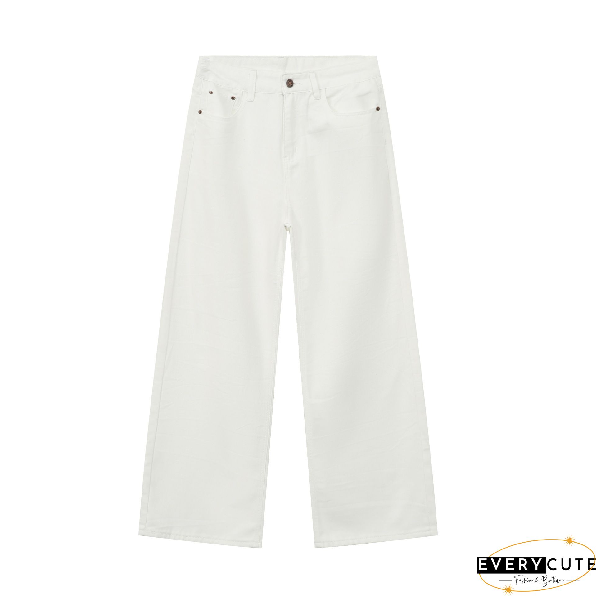 Cotton Casual Corduroy Women Long Pants Autumn Winter Office Button Wide-Legged Trousers Fashion Mid Waist Ladies Bottom