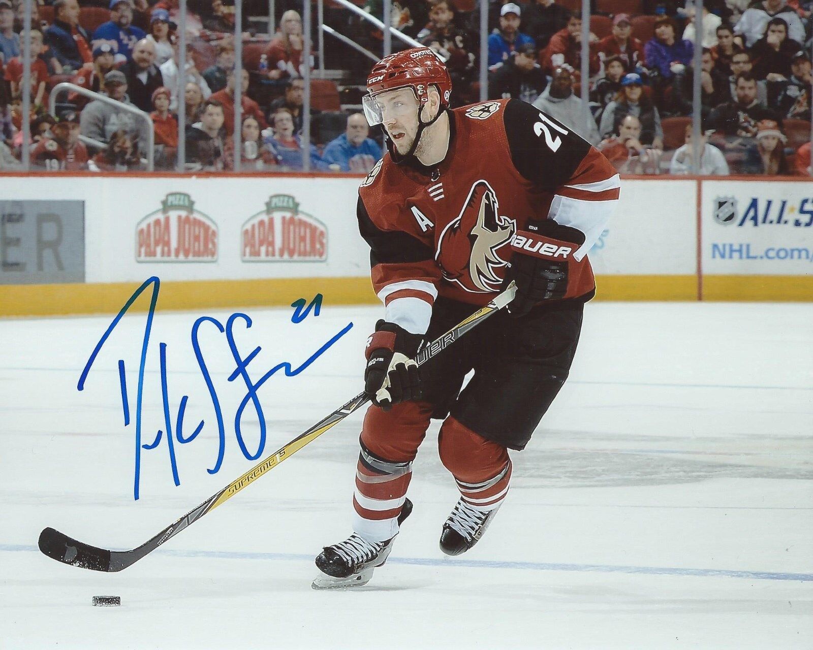 Derek Stepan Signed 8x10 Photo Poster painting Arizona Coyotes Autographed COA B