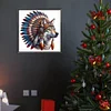 Diamond Painting-DIY Full Round Drill Indian Wolf Head(40*40CM)
