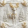 Christmas Reindeer-11CT Stamped Cross Stitch 40*40cm/15.75*15.75in