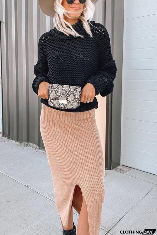 High Collar Loose Sweater