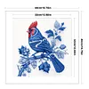 Blue And White Porcelain-Cardinal-14CT Stamped Cross Stitch 40*40cm/15.75*15.75in tapestrymarket