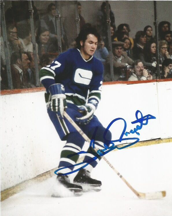 Vancouver Canucks Harold Snepsts Signed Autographed 8x10 Photo Poster painting COA