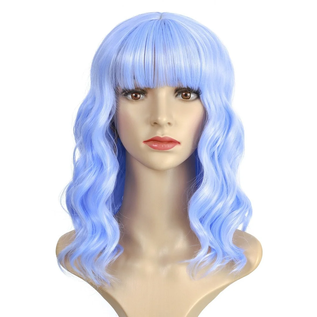 European and American Short Curly Hair with Bangs and Chemical Fiber Headgear | EGEMISS