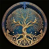 2 Stück Baum des Lebens - runder Bohrer Diamantmalerei - 30*30cm