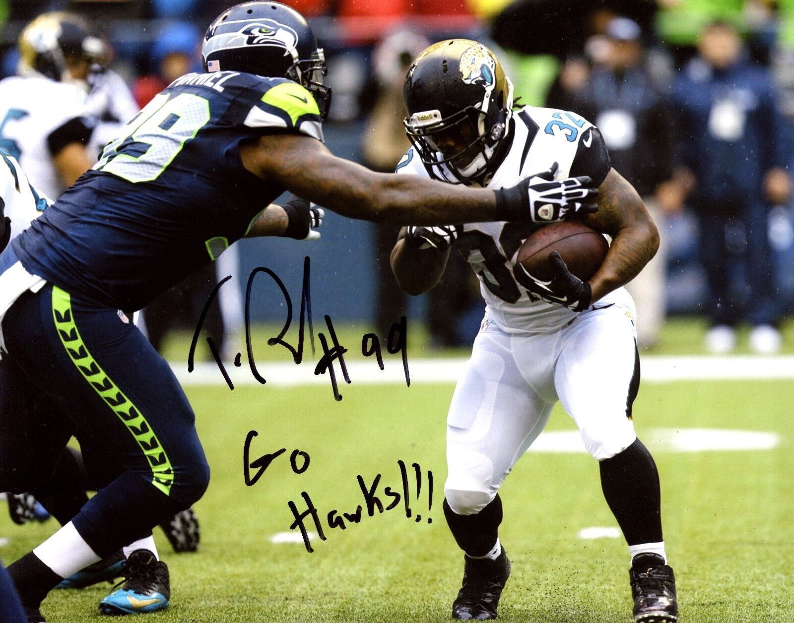 Tony McDaniel 8x10 Autographed Signed INSCR Seahawks SB XLVIII Champion Photo Poster painting O