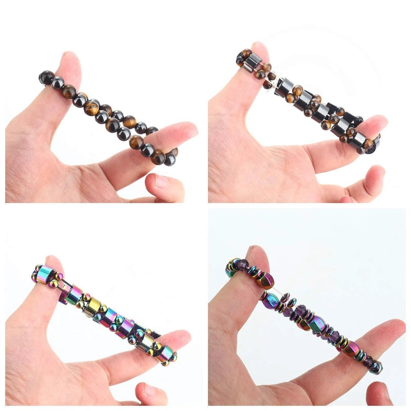 Bracelet Magnet Yoga Beaded Elastic Bracelet Hot Selling Bracelet Female Bracelet Male Black Gall Stone Jewelry