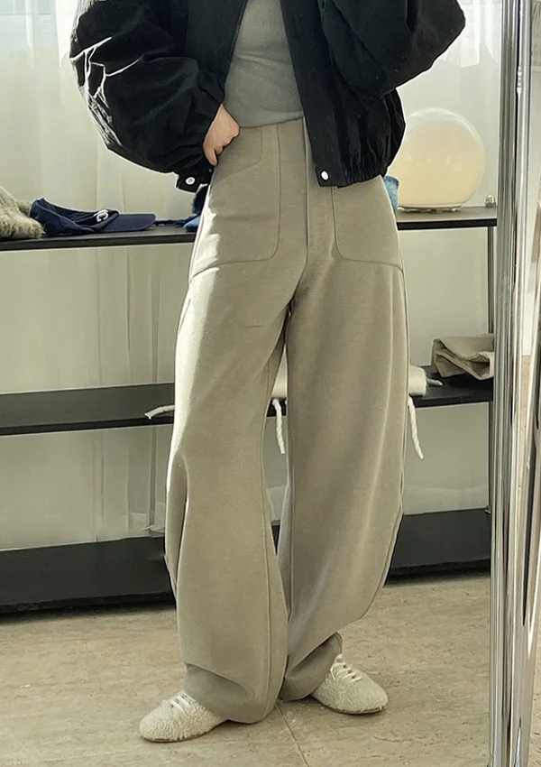 Loose Retro Curved Casual Pants