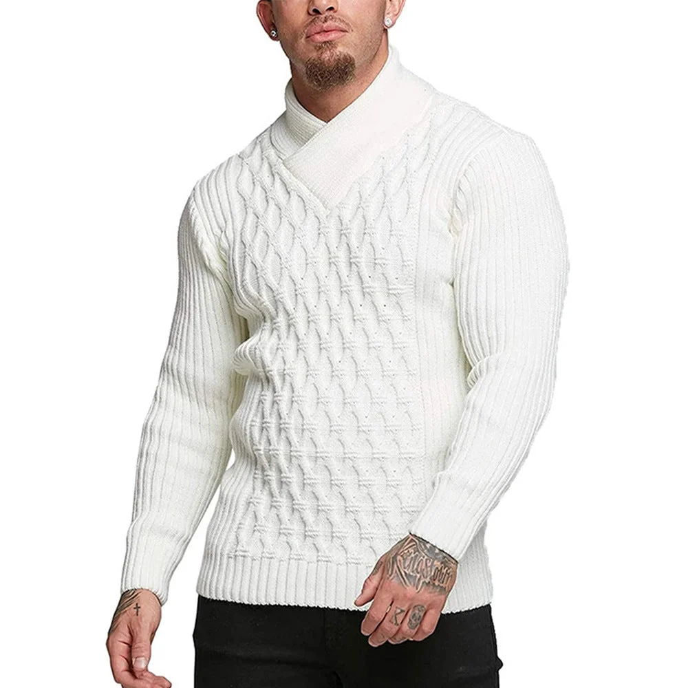 Smiledeer New men's V-neck knitted sweater