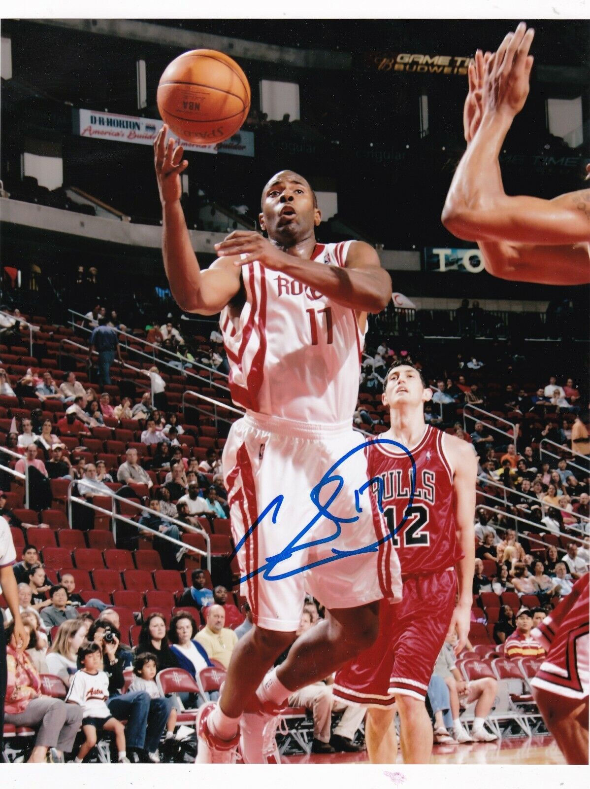 CHARLIE WARD HOUSTON ROCKETS ACTION SIGNED 8x10