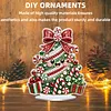 Ice Cream Xmas Tree Special Shaped 2D Flat DIY Pearl Art Diamond Painting Ornament