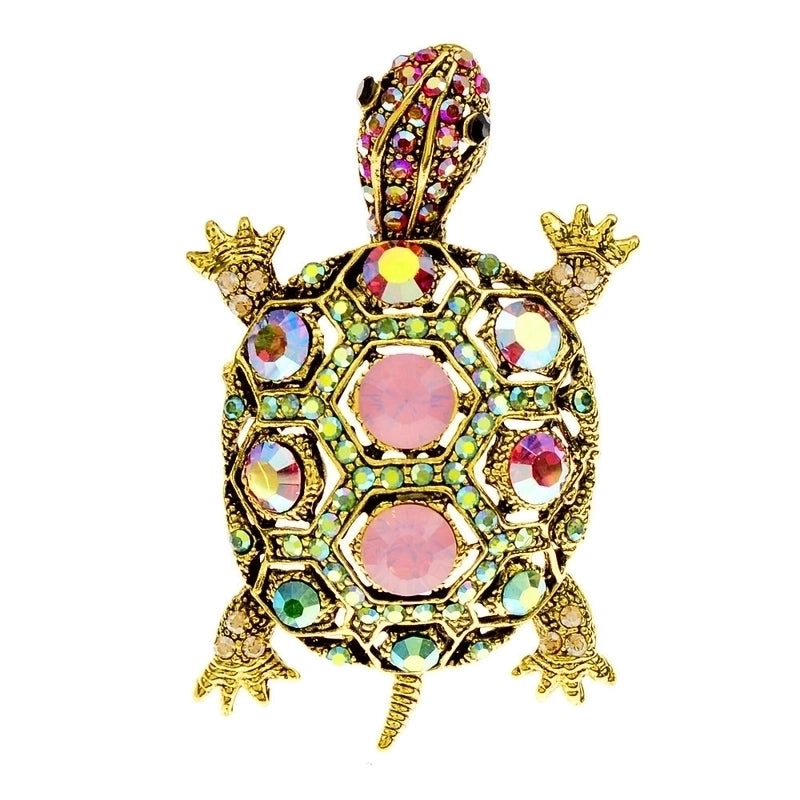 Classic Style Pin Tortoise Metal Rhinestone Women’S Brooches