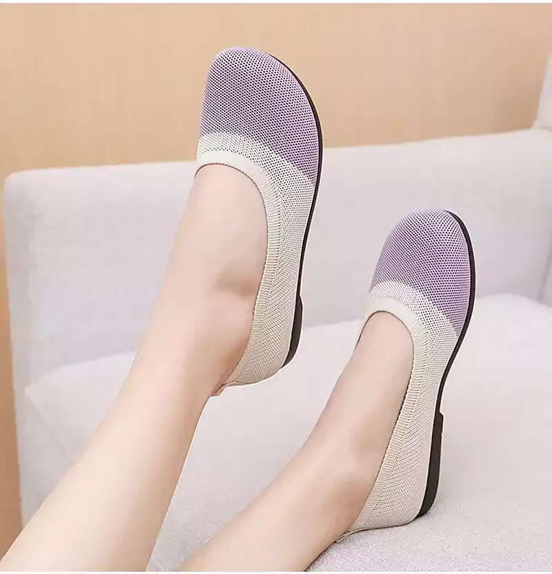 Letclo™ Comfortable flyknit soft sole loafer shoes letclo Letclo