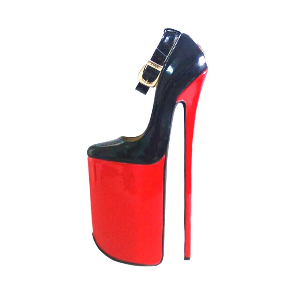 VCSHOES 11.8in Heel Height Women's Shoes Genuine Leather Pointed Toe Stiletto Heel Platform Pumps High Heels No.y3014