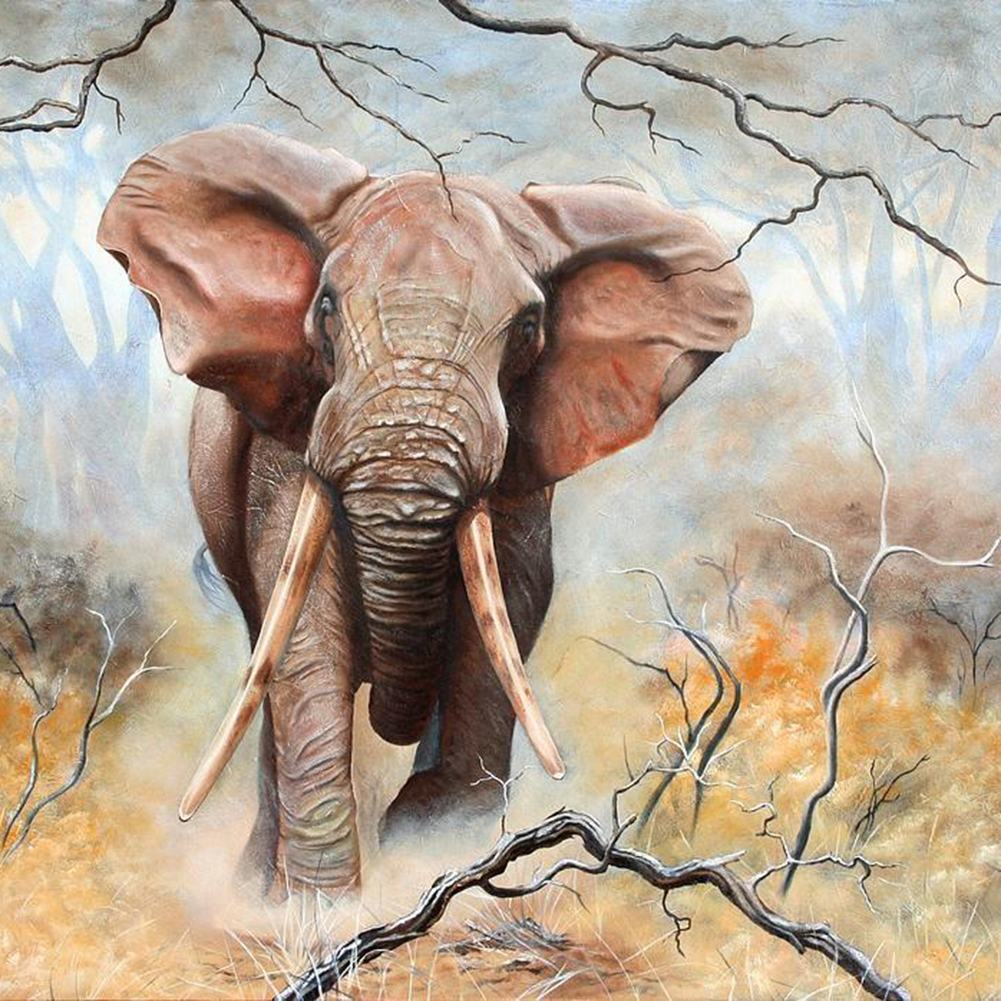 

Elephant - Round Drill Diamond Painting - 30*30CM, 501 Original