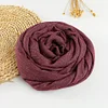 Solid Color Soft Cotton Linen Scarf Women Hijab Shawl