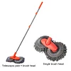 Car Washer Mop Double Brush Head Stretching Handle Car Wash Brush Telescopic Mop