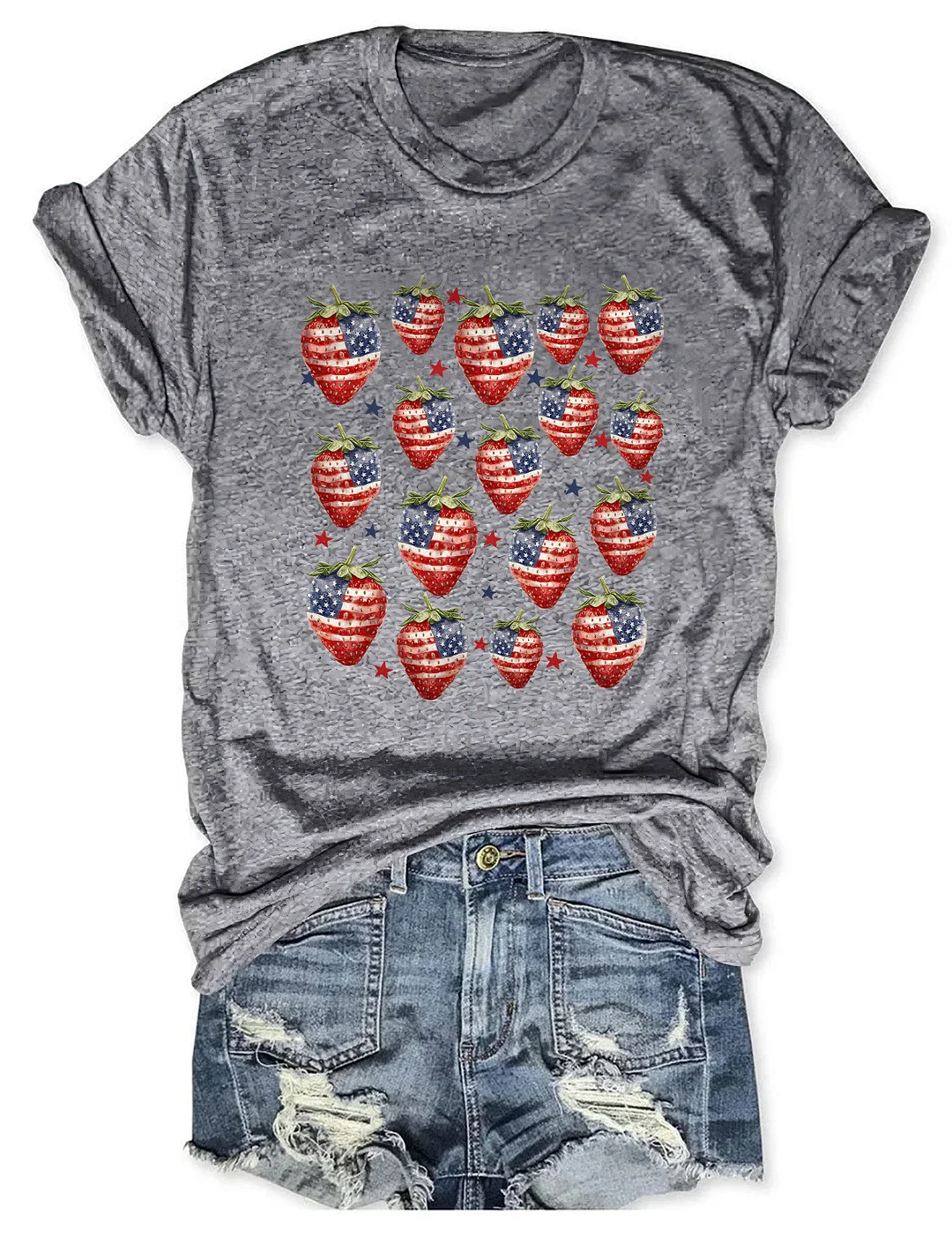 4th Of July Strawberries T-Shirt