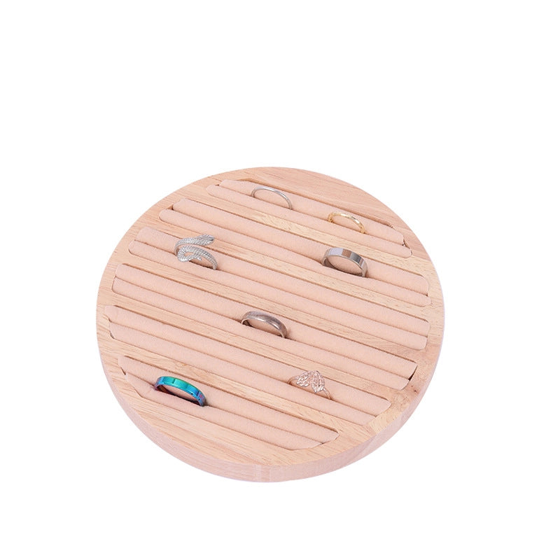 Light Luxury Solid Wood Round Ring Rack Ring Bracelet Diamond Ring Display Stand Jewelry Rack Jewelry Rack Jewelry Rack