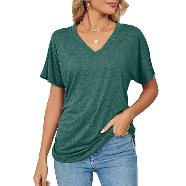 🔥Hot Sale 49% Off🔥 New casual V-neck solid color loose women's tops