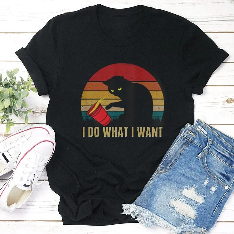 I do What I want Cat Lover Gift  T-shirt Tee - 01414-Annaletters