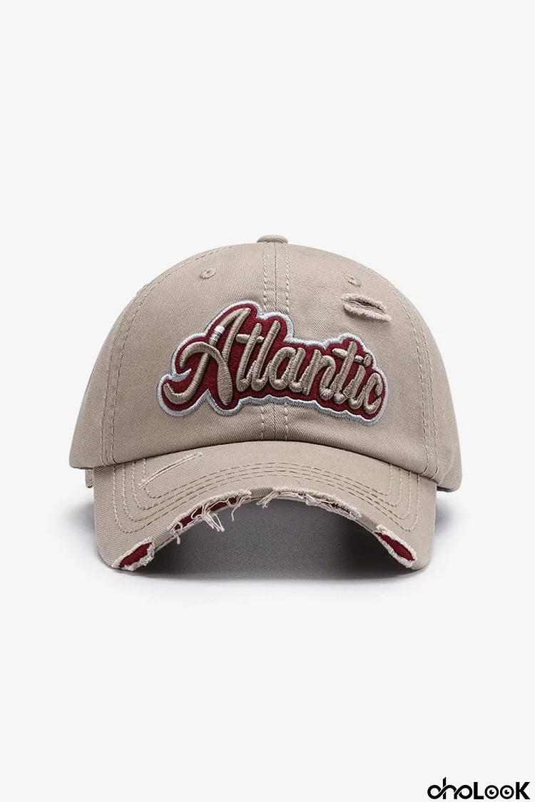 ATLANTIC Graphic Distressed Baseball Cap