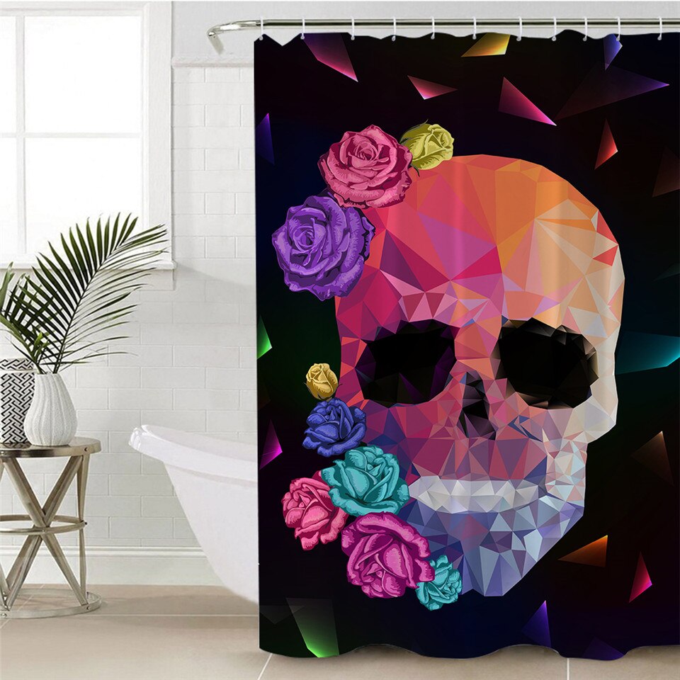 

3D Skull - Print Shower Curtain, 180*180cm, 501 Original