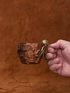 Retro copper cup octopus handle high-end luxury cup 175ml coffee cup hand-hammered creative ornaments