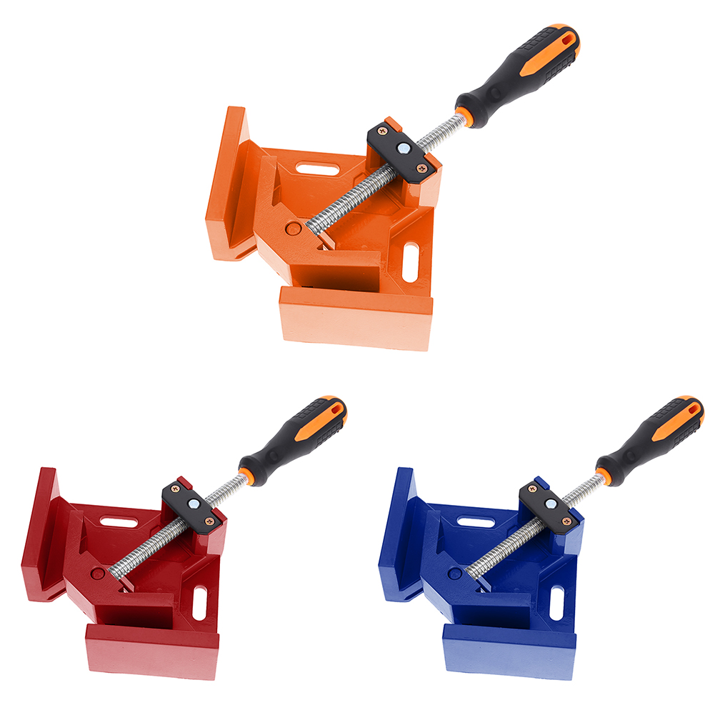 

90 Degree Right Angle Clamp Single Handle Aluminium Woodworking Frame Clip, Blue, 501 Original