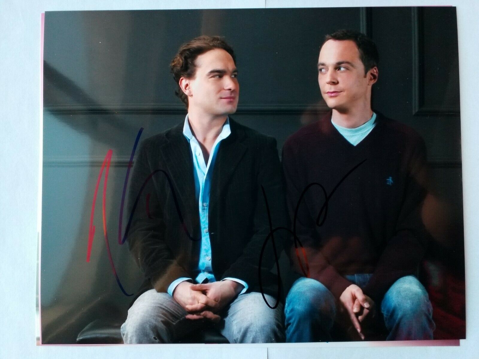 Autographed Johnny Galecki & Jim Parsons Authentic Signed 8x10 Photo Poster painting Big Bang