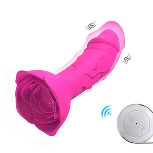 Wireless Remote-Controlled Vibrating Rose-Shaped Anal Plug for Couple Adult Toys Enhanced Sensation