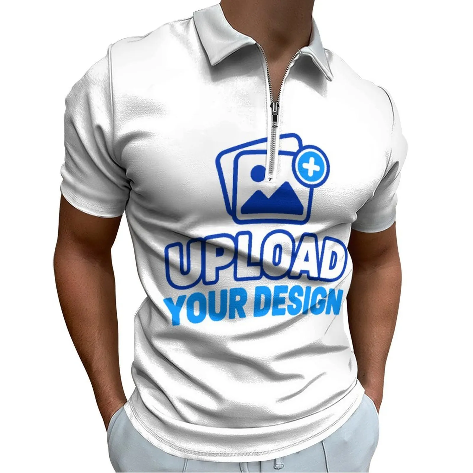 Men's Short Sleeve Polo Shirt custom product view 8