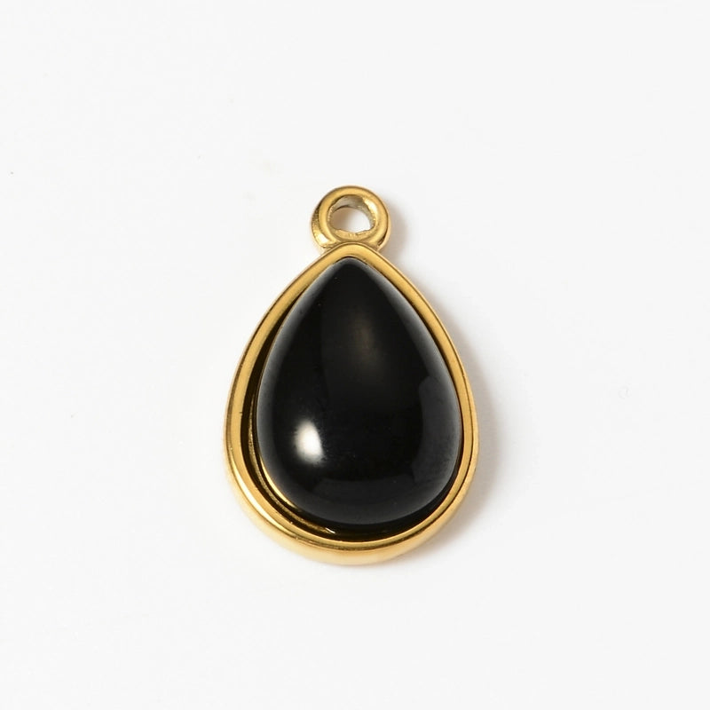 1 Piece 12 * 19mm 8*13mm 304 Stainless Steel Natural Stone Geometric Pendant Jewelry Accessories