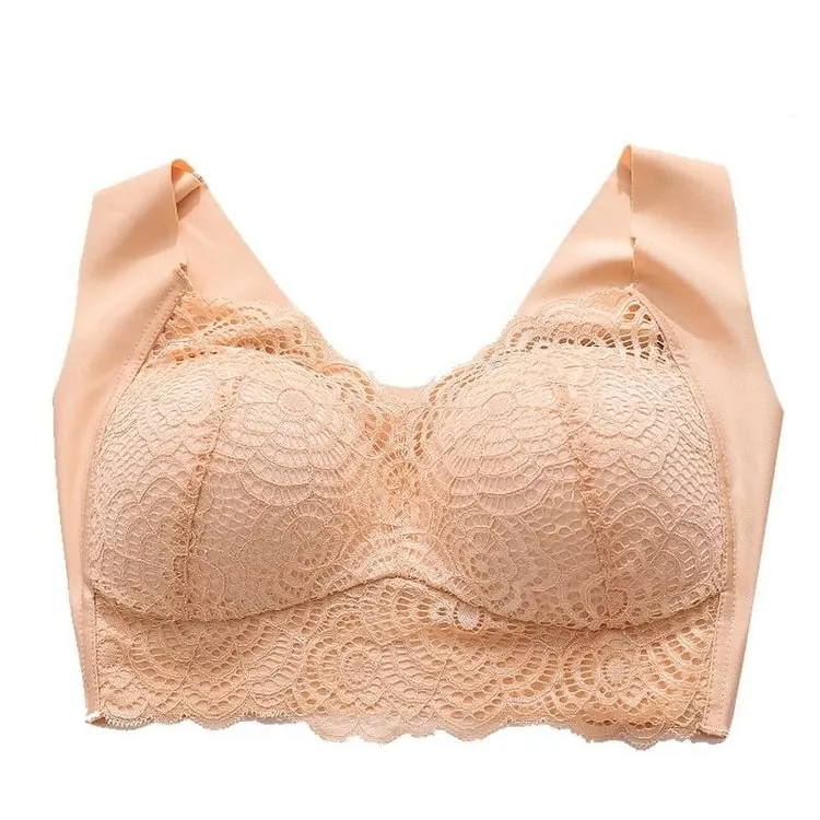 Bra For Women Ultimate Lift Stretch Full-Figure Seamless Lace Cut-Out Bra Plus Size