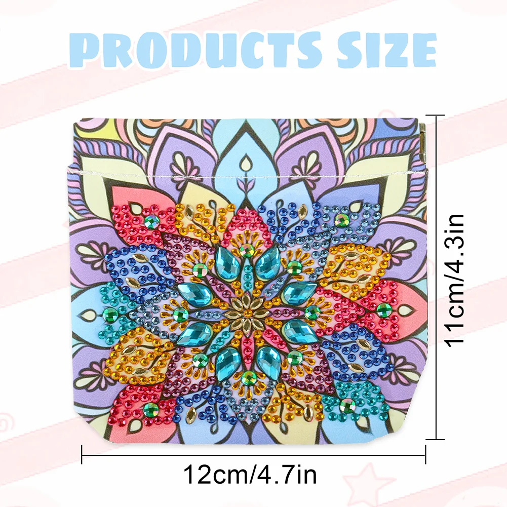 DIY Mandala Art Special Shape PU Diamond Painting Wallet Gifts for Women