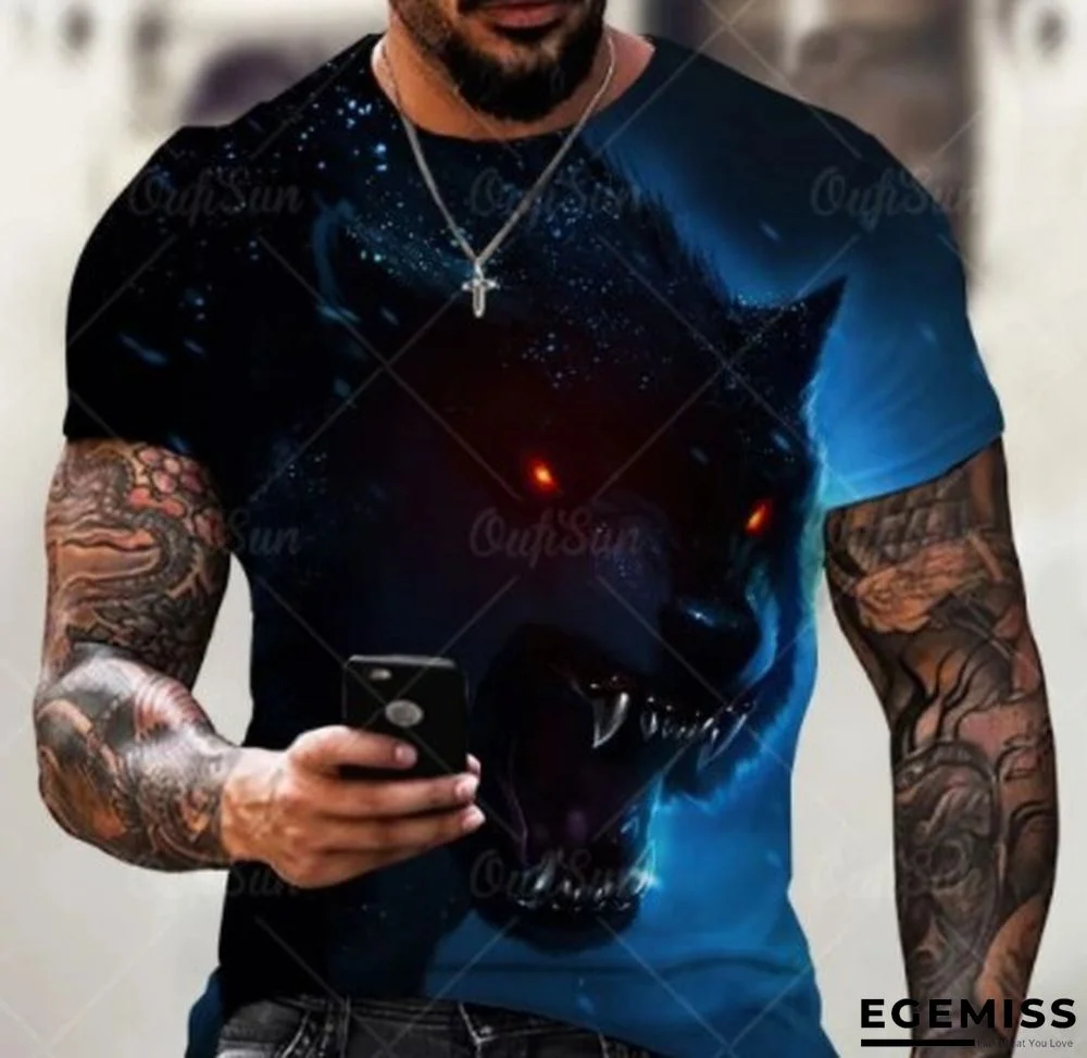 3D Personalized Printing Fashion Trend Boys Lightweight Breathable Short Sleeve T-shirt | EGEMISS